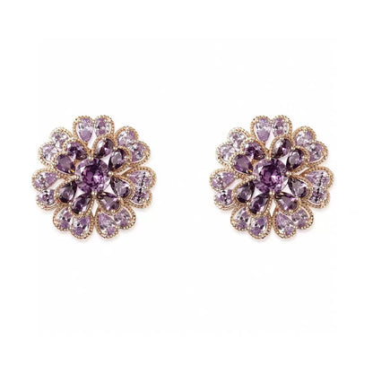 #212 Crystal Minimalist Stud Earrings - 18K Gold Plated | Bo Cheng Jewelry