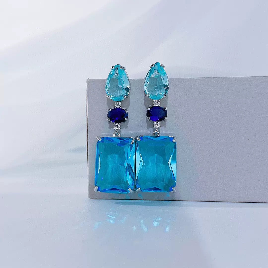 #213 Luxury Simulated Diamond Earrings wholesale  - 18K Gold Plated | Bo Cheng Jewelry