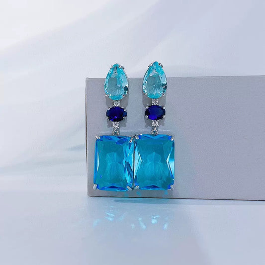 #213 Luxury Simulated Diamond Earrings wholesale  - 18K Gold Plated | Bo Cheng Jewelry