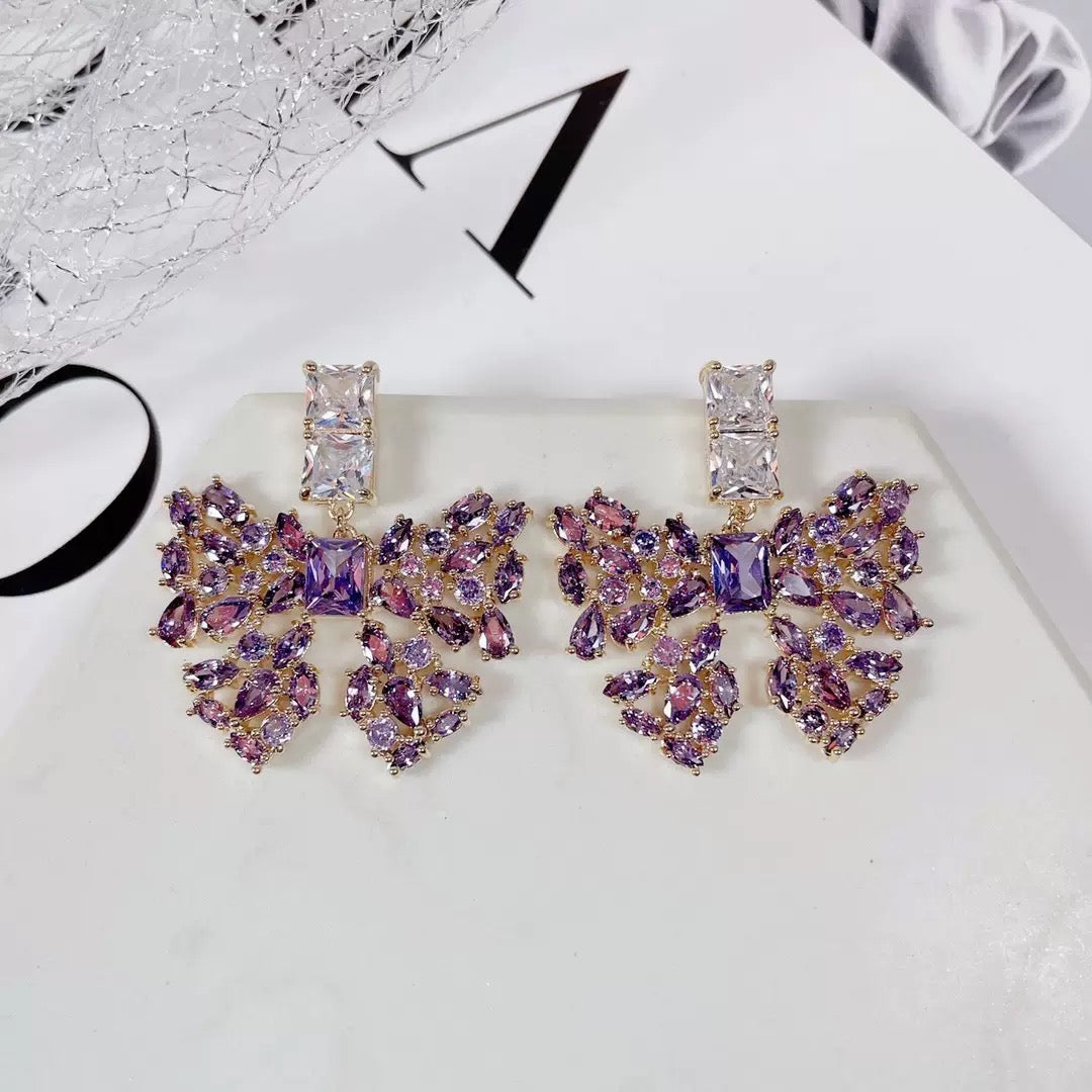 #214 Minimalist Crystal Stud Earrings - 18K Gold Plated | Bo Cheng Jewelry