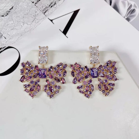 #214 Minimalist Crystal Stud Earrings - 18K Gold Plated | Bo Cheng Jewelry