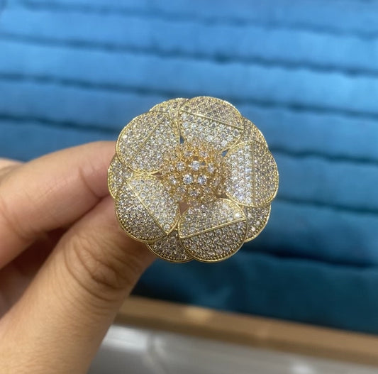 Timeless beauty colorful zircon women ring 18K gold plated wholesale