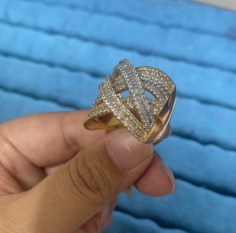 Timeless beauty exquisite colorful zircon women ring 18K gold plated wholesale