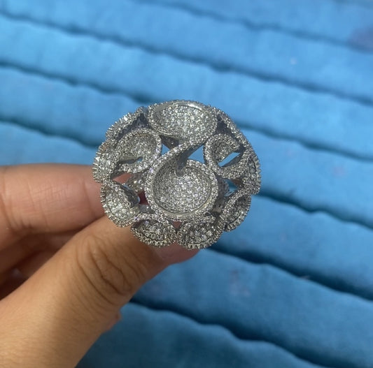 Elegant charm luxurious cubic zirconia women ring 18K gold plated wholesale
