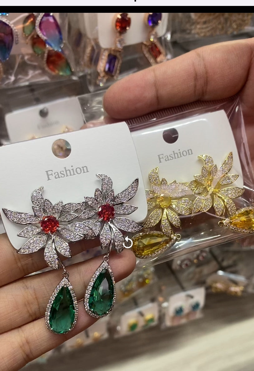 Bestseller classic CZ stud earrings 18K gold plated wholesale