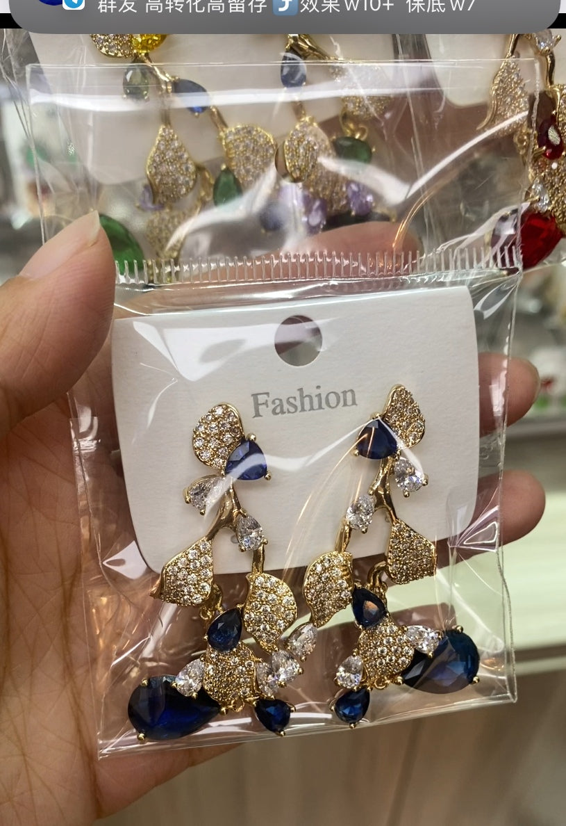 New fashion CZ ear accessories 18K gold plated wholesale