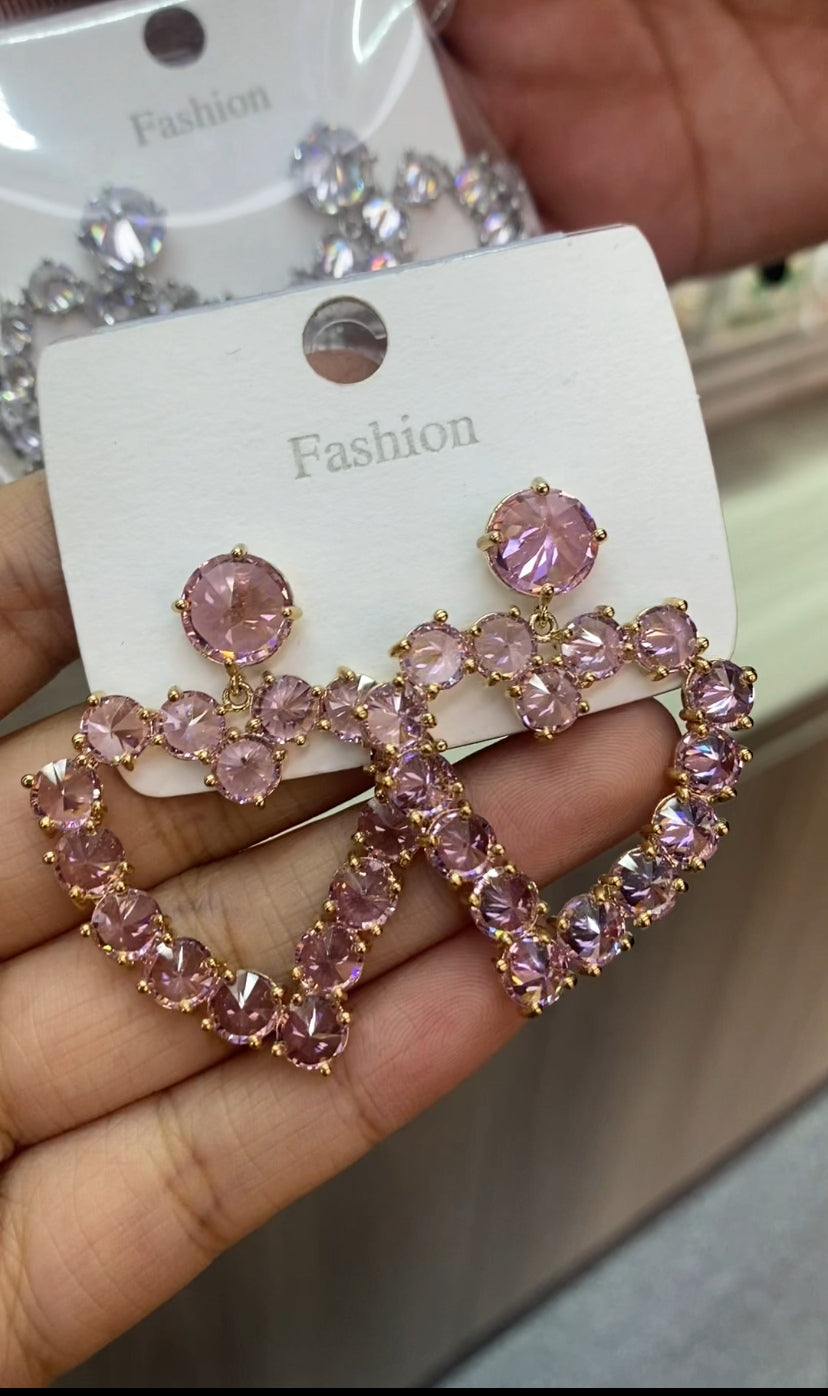 Fashion simulated diamond popular earrings 18K gold plated wholesale