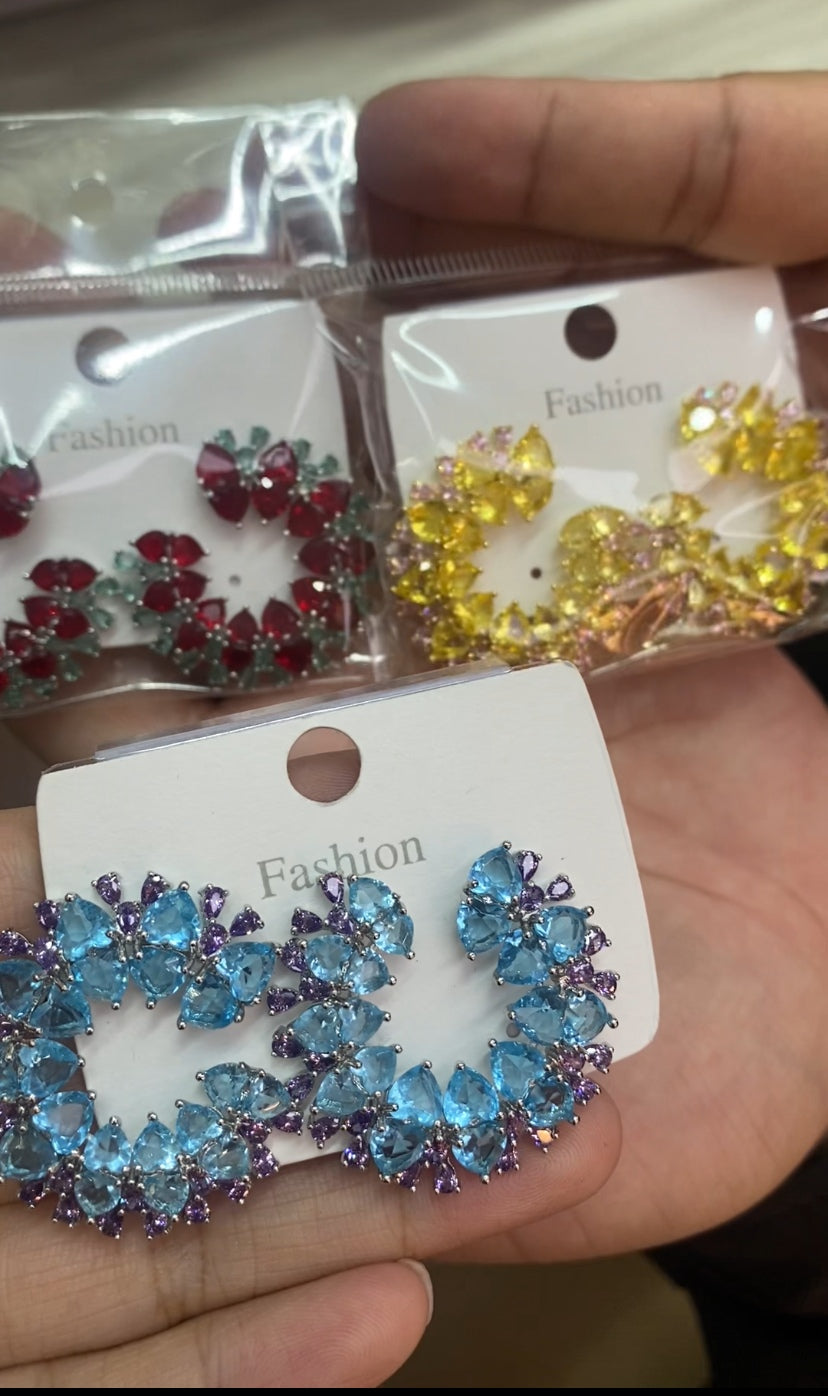 Trendy exquisite CZ ear accessories 18K gold plated wholesale