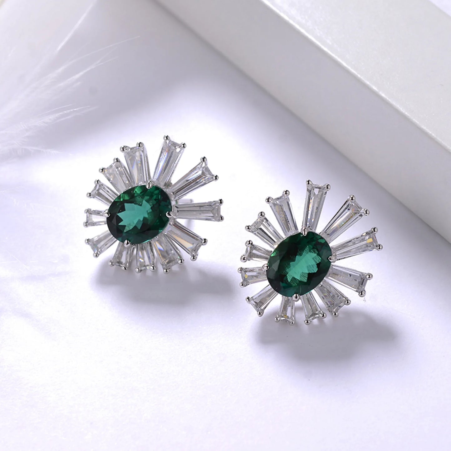 4.8 CT Emerald Earrings