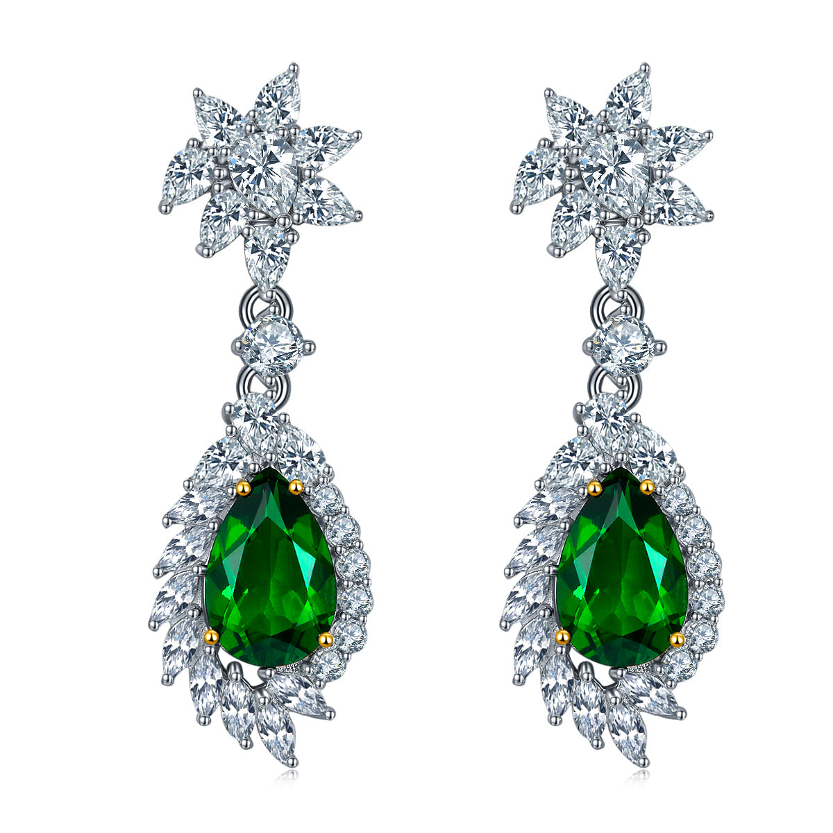 1.2 CTElegant Emerald  Earrings