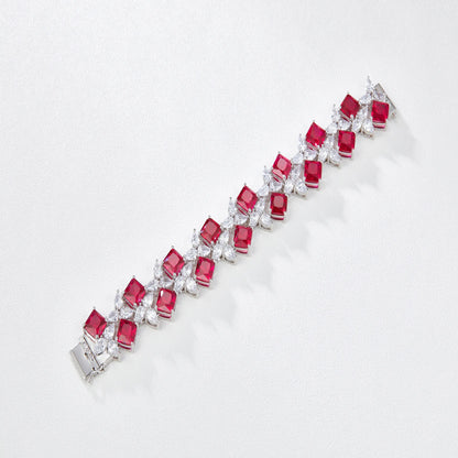 Luxury Red Corundum Bracelet