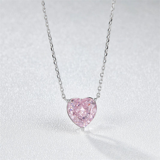 Simulated diamond necklace worn on neck white gold plated supplier