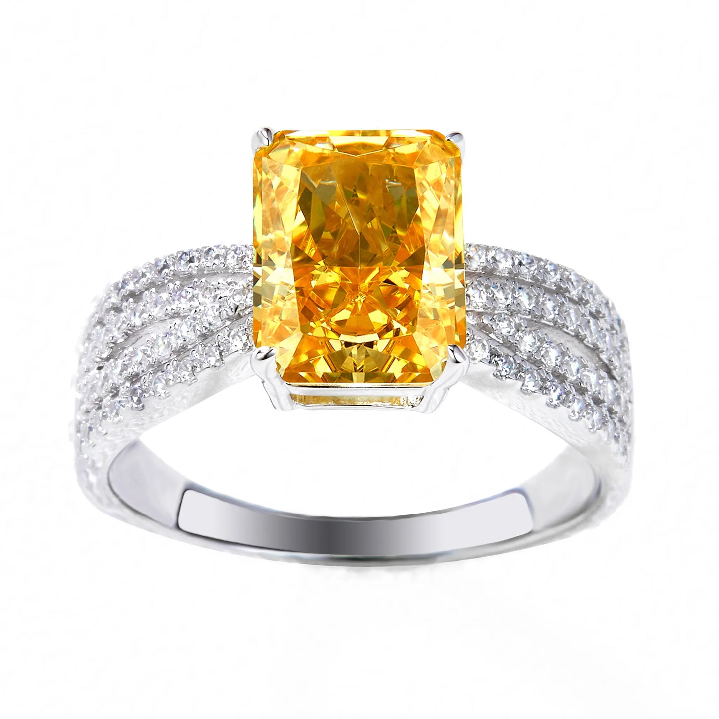 Pigeon Egg Yolk Diamond Ring