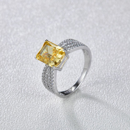 Pigeon Egg Yolk Diamond Ring