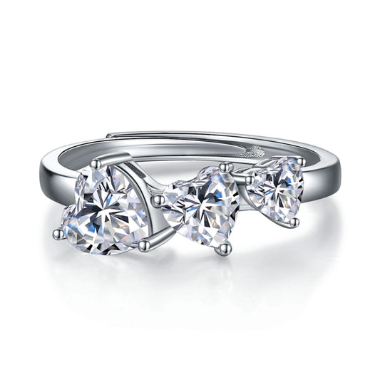 3 Heart Rings