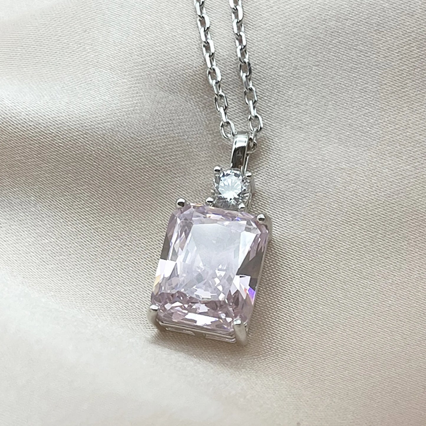 Luxury, High Carbon Simulated Diamond, necklace