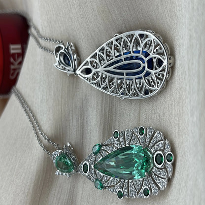 Angel's Tear High Carbon Diamond Necklace