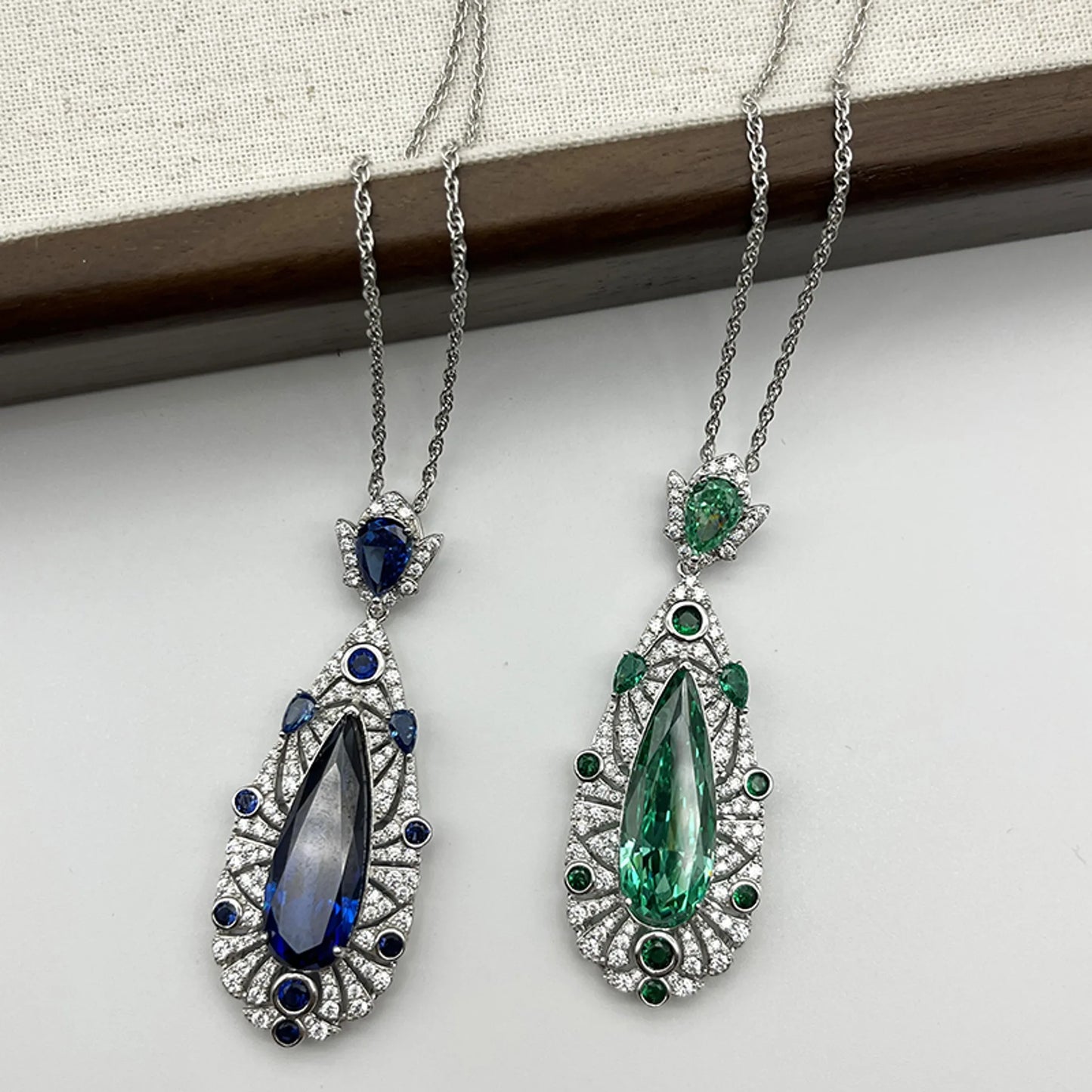 Angel's Tear High Carbon Diamond Necklace