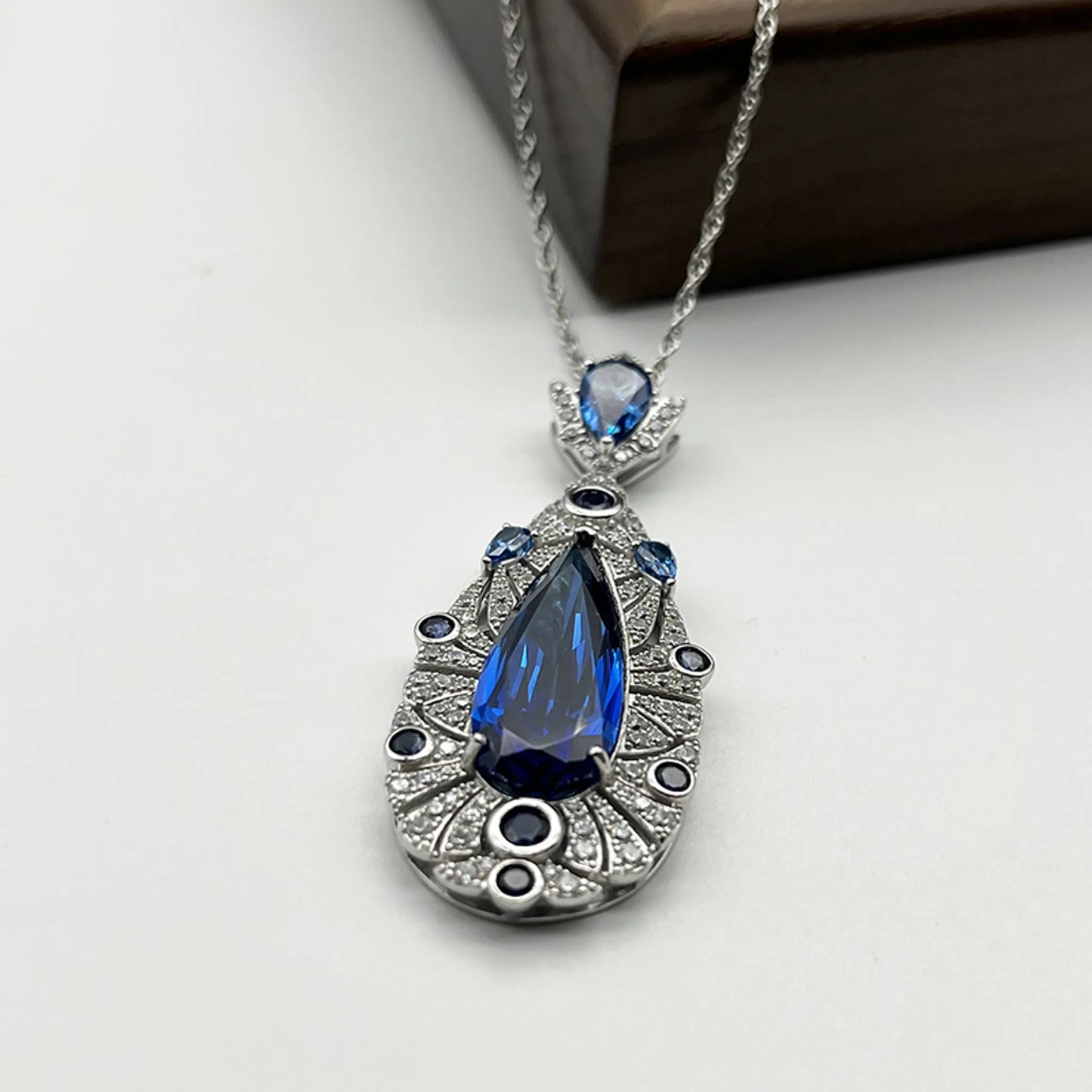 Angel's Tear High Carbon Diamond Necklace