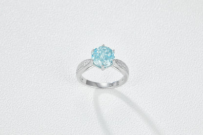 High carbon simulated diamond jewelry in 18K white gold plated wholesale