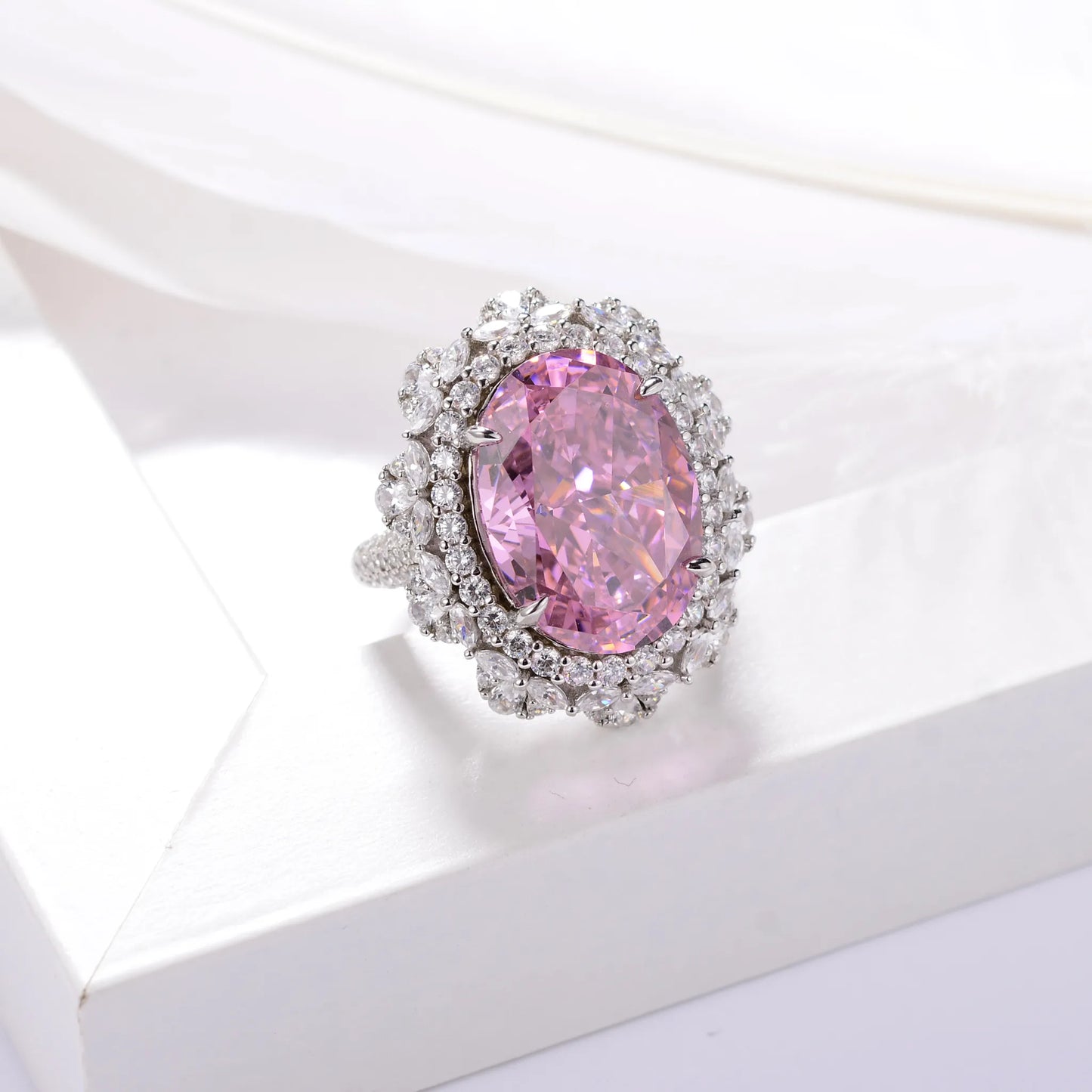 High carbon diamond pearl full view white gold plated wholesale