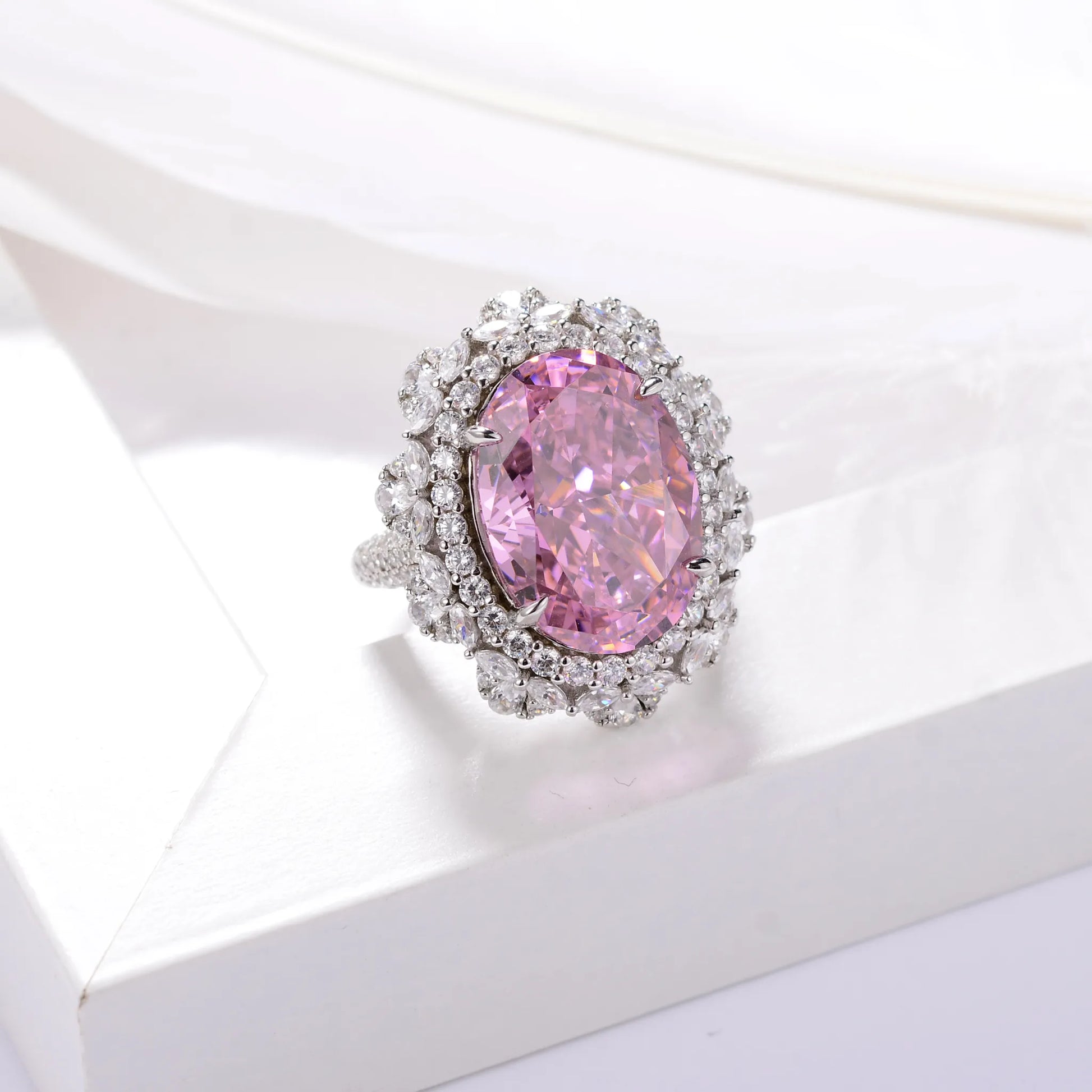 High carbon diamond pearl full view white gold plated wholesale
