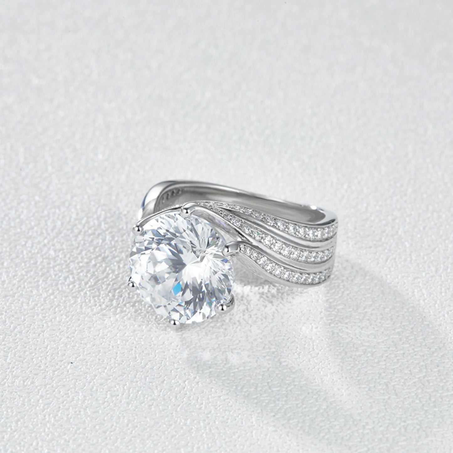 High-Carbon Diamond Ring