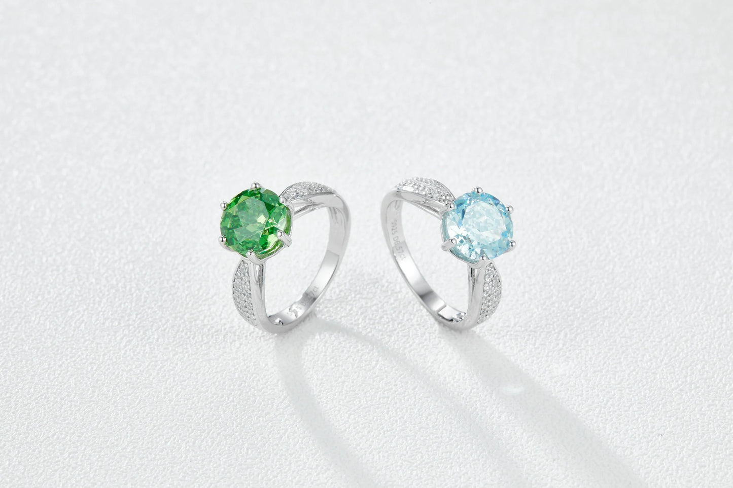 Simulated diamond piece worn white gold plated supplier