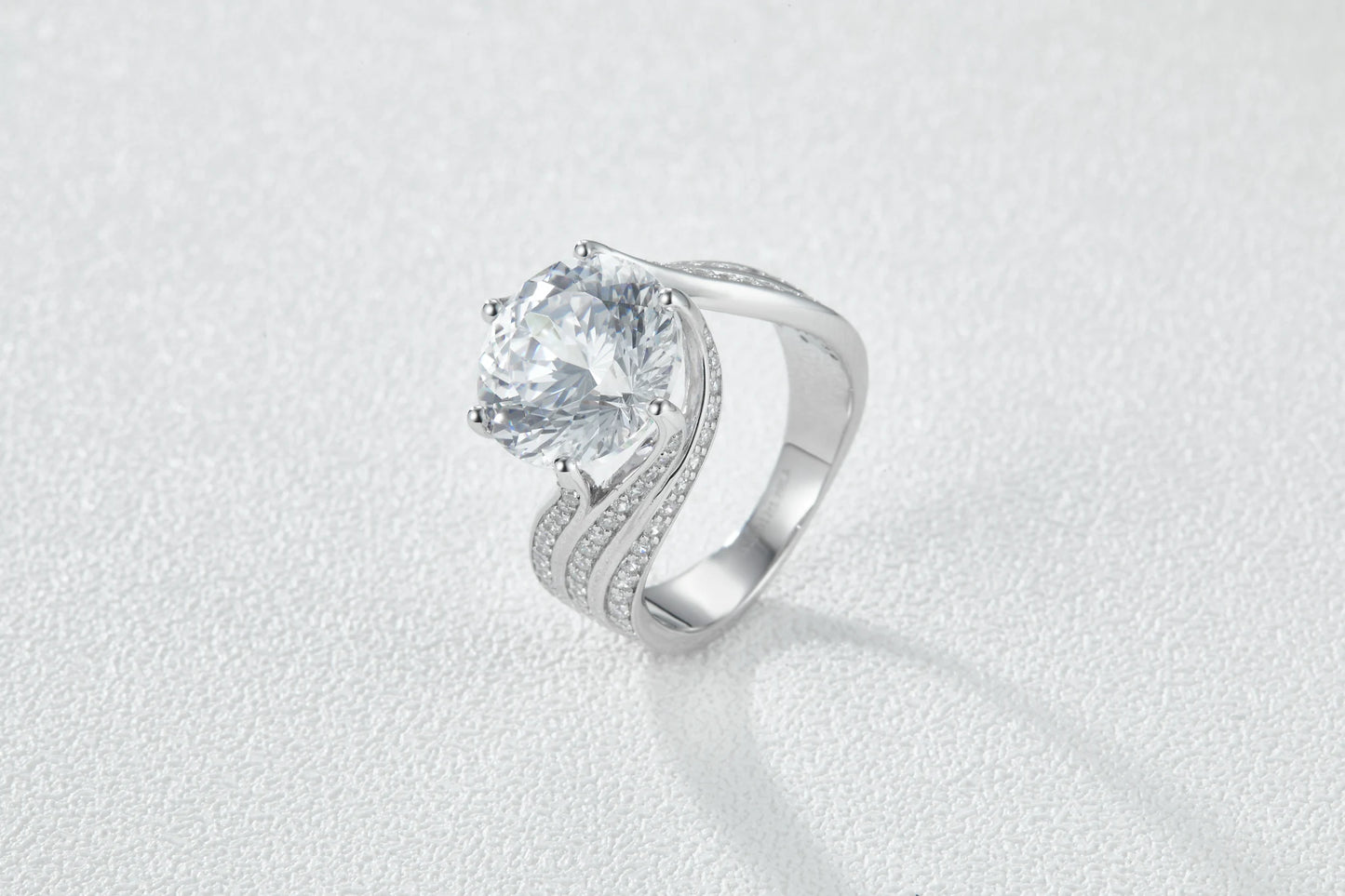 High-Carbon Diamond Ring