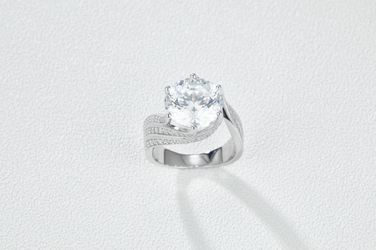 High-Carbon Diamond Ring