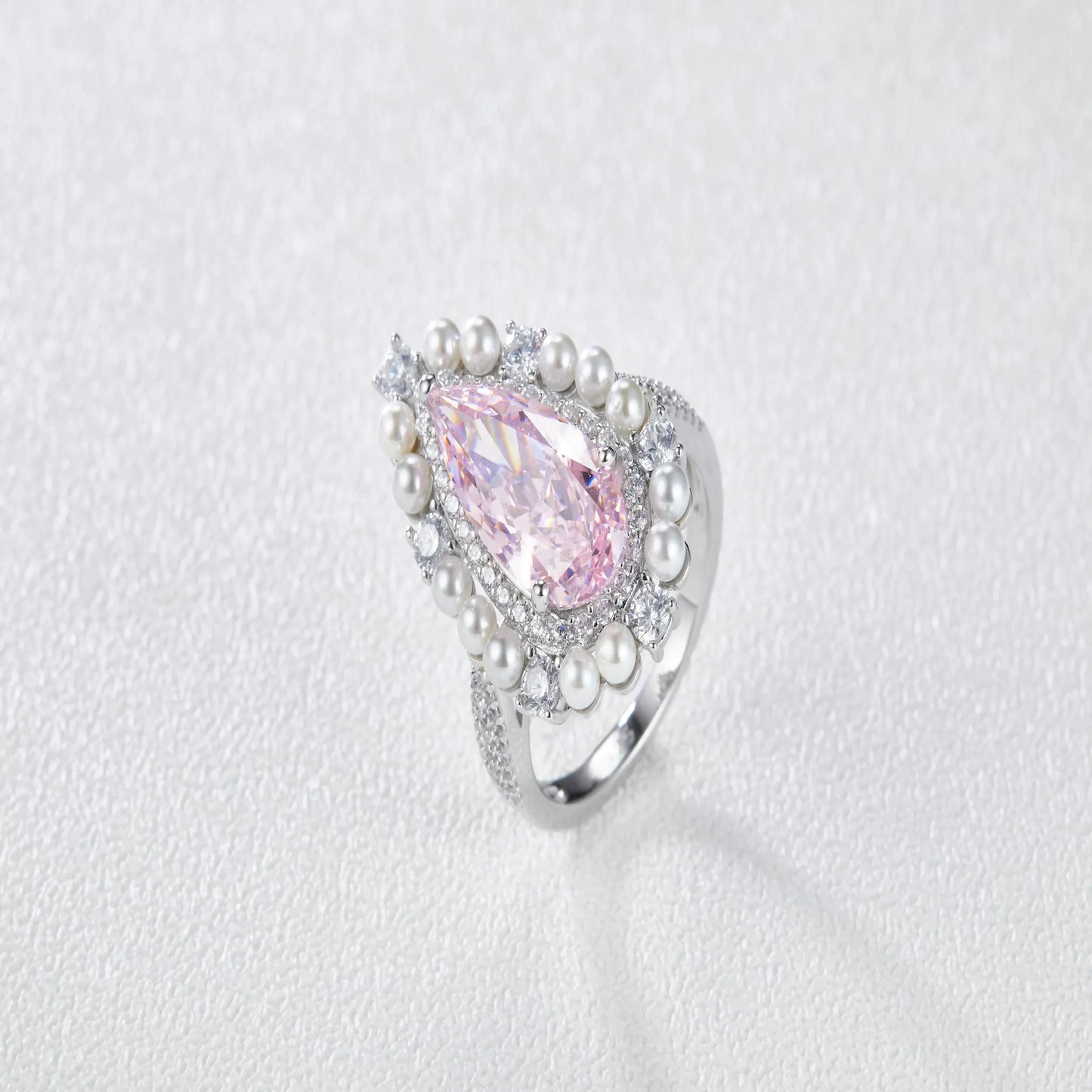 High Carbon Simulated Diamond ring