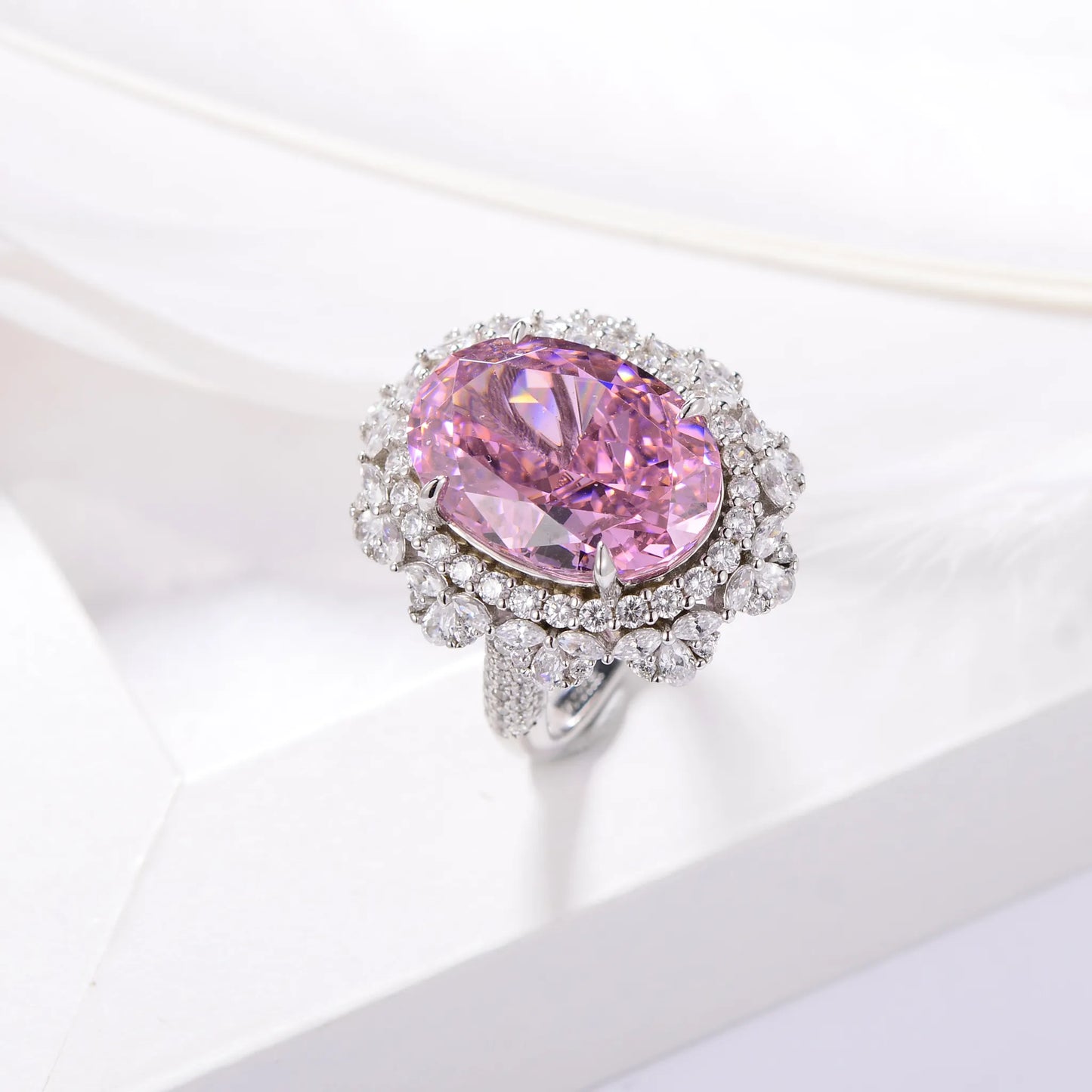 High carbon diamond pearl jewelry in 18K white gold plated wholesale