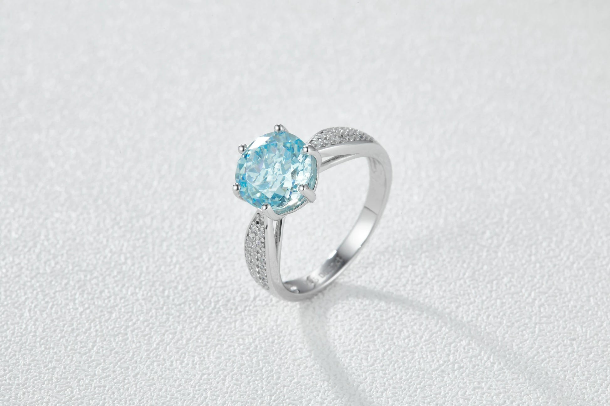 High carbon simulated diamond full view white gold plated wholesale