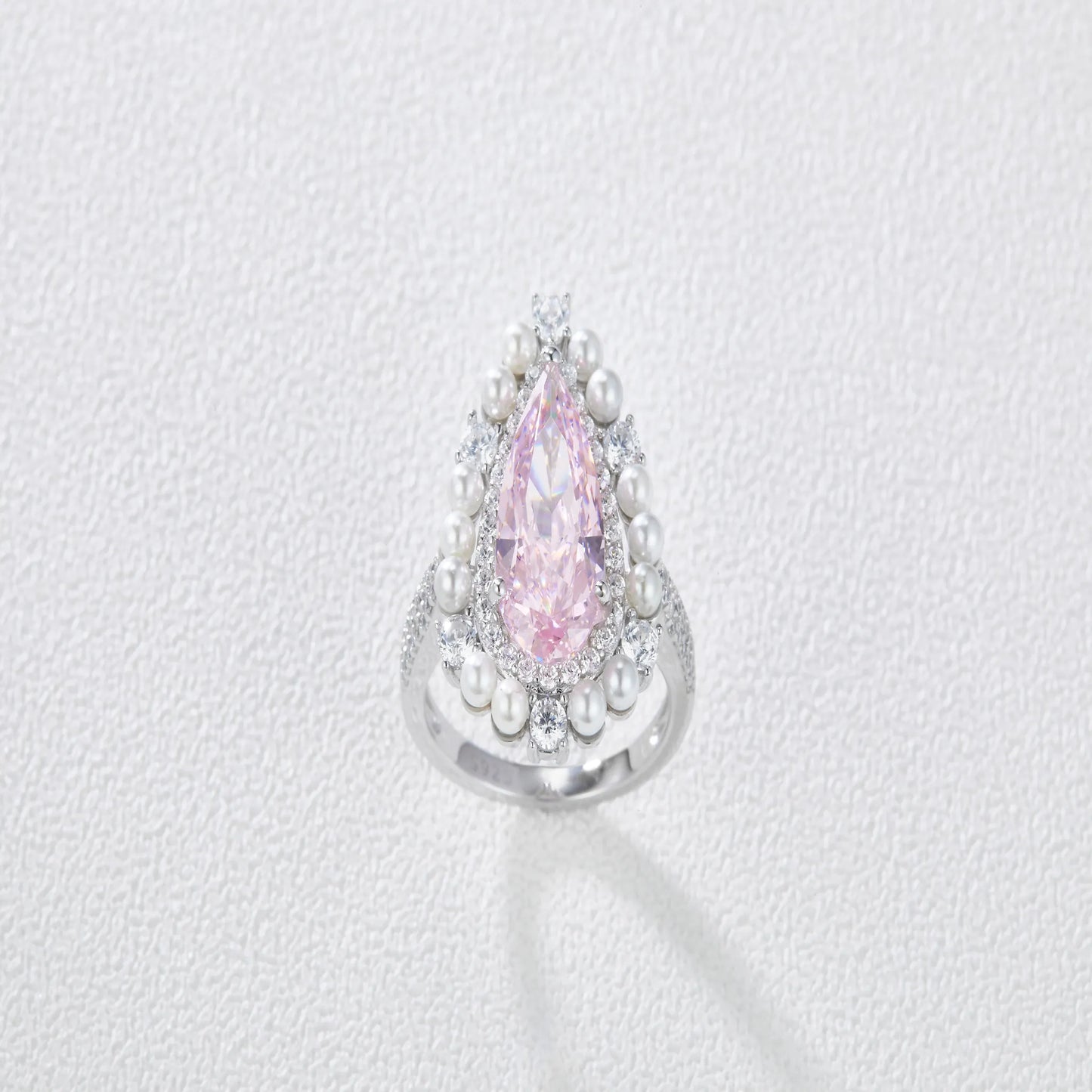 High Carbon Simulated Diamond ring