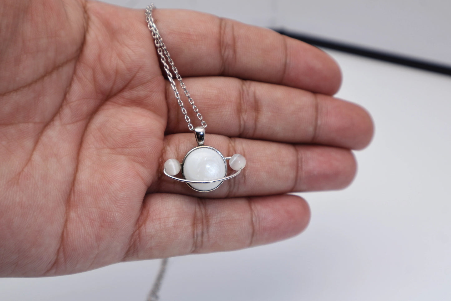 Planet Moonstone Necklace