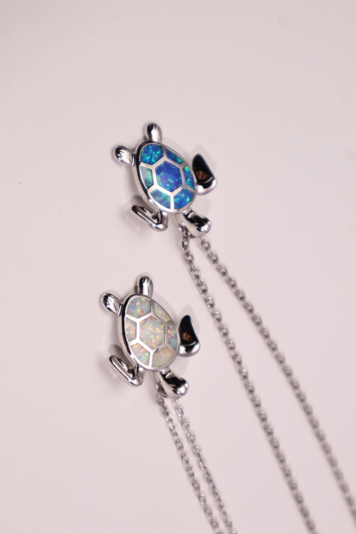 Ocean Sea Turtle Necklace with Opal