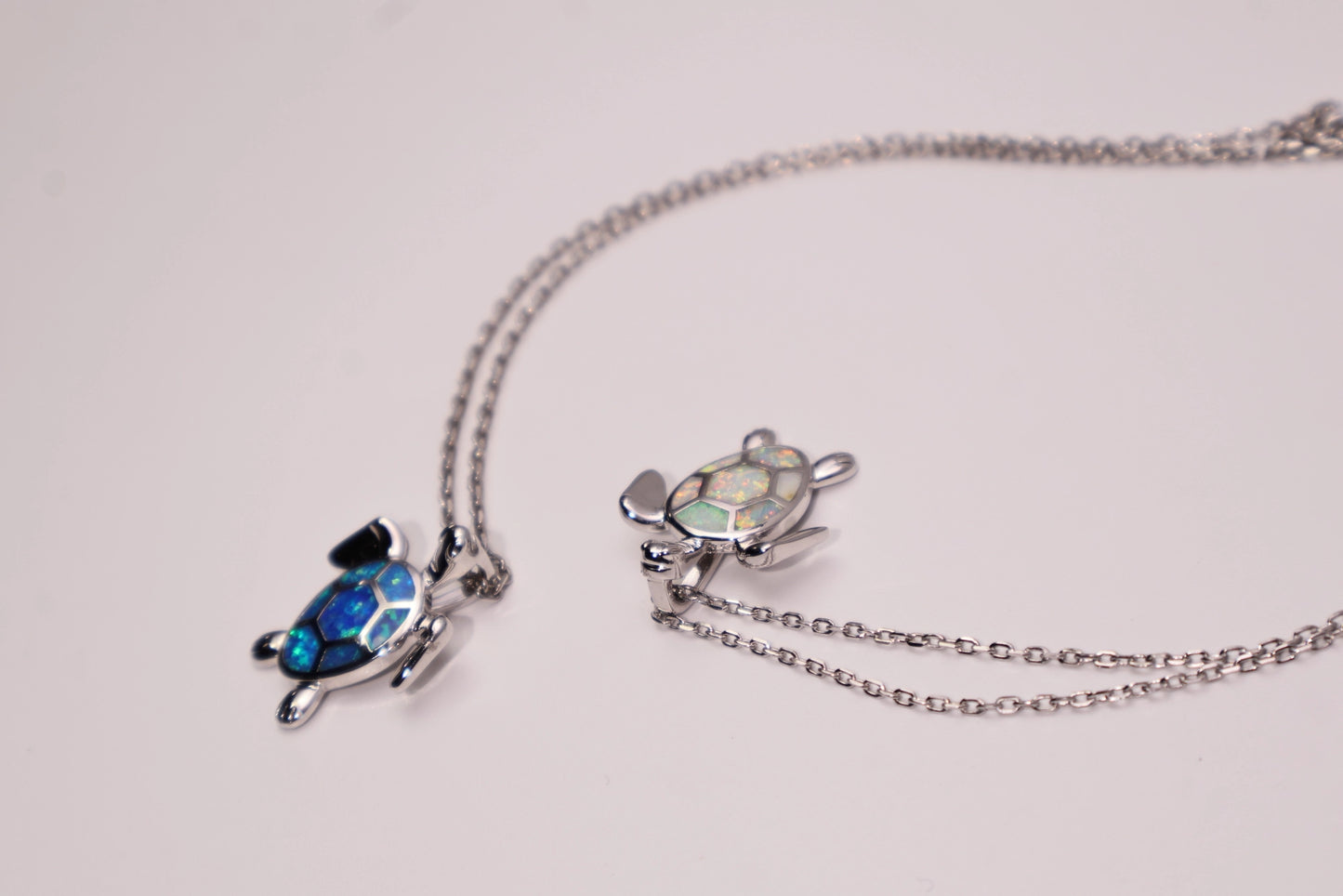 Ocean Sea Turtle Necklace with Opal