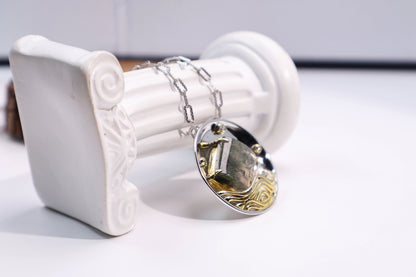 Original Moss Agate Pendant Necklace 925 Sterling Silve