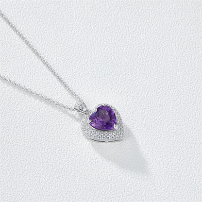 Heart-Shaped Amethyst Necklace