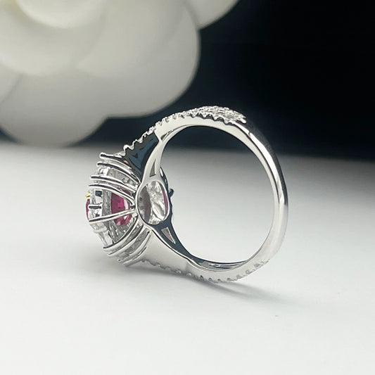 Ruby CZ Ring Gold Plated Copper Wholesale View 2