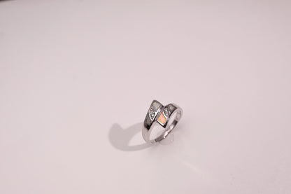 Synthetic Opal Open Band Ring