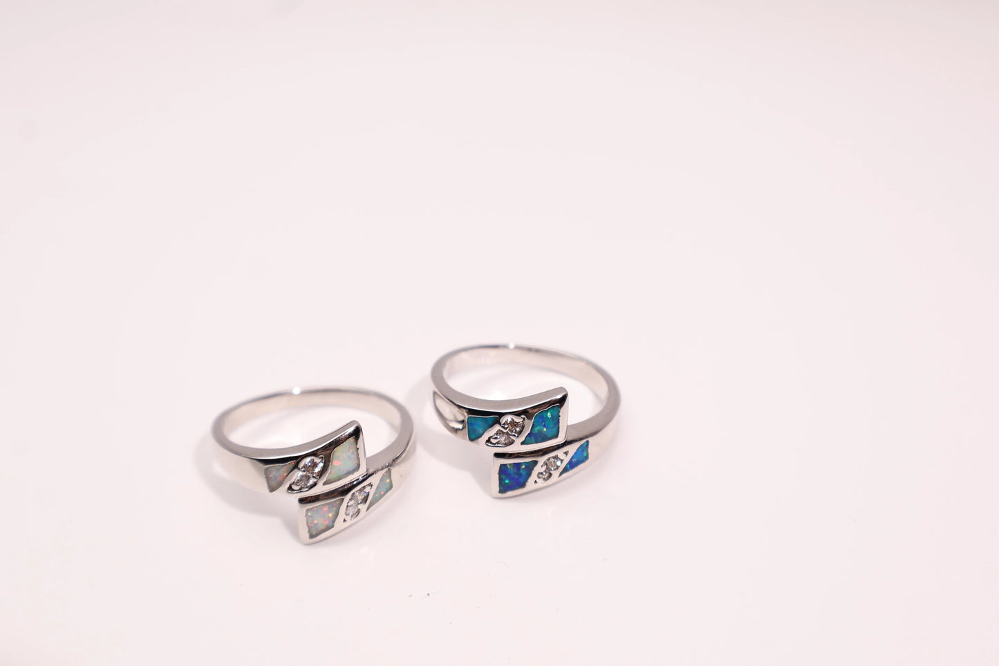 Synthetic Opal Open Band Ring