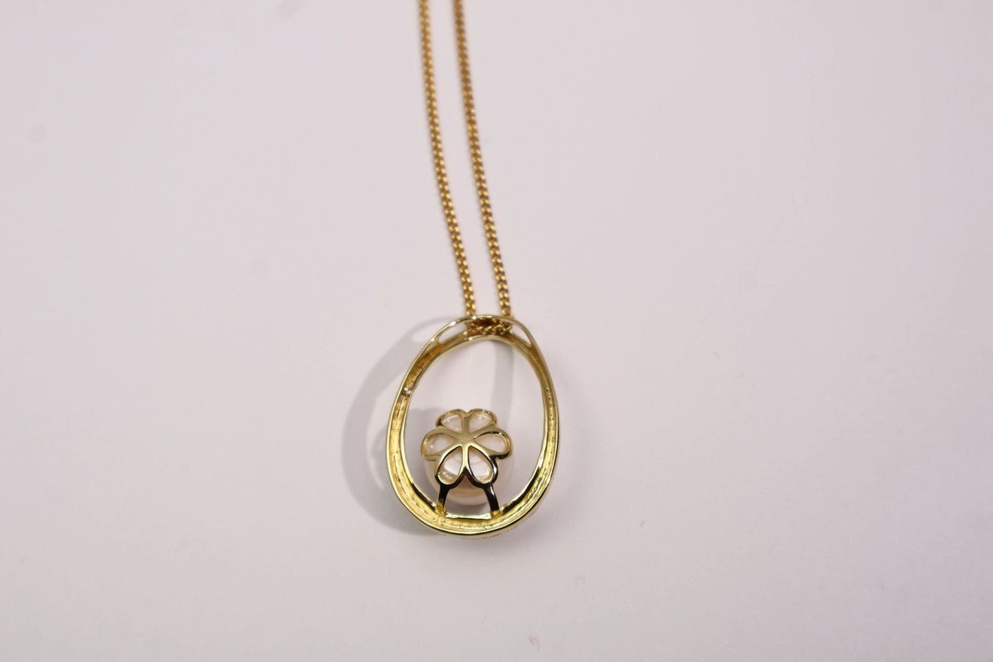 Teardrop Pearl Pendant Necklace 925 Sterling Silve