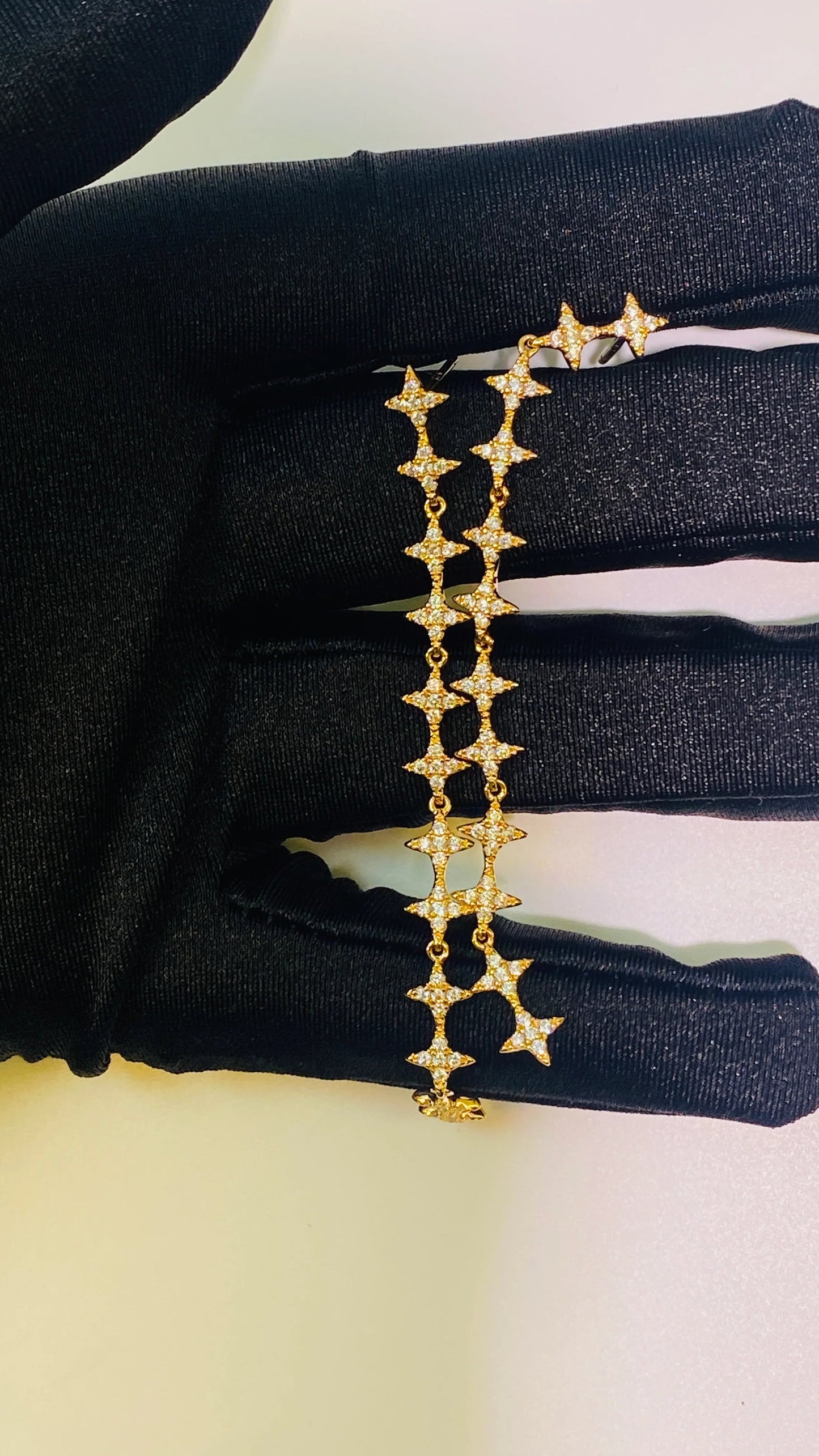 High-End Star Chain Dangle Earrings