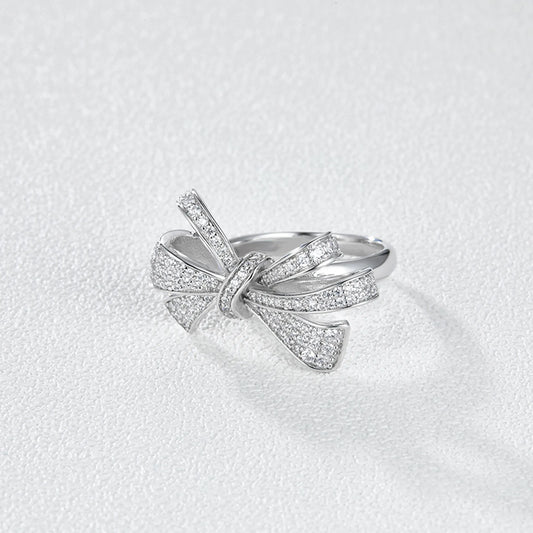 Bow ring worn on hand gold plated supplier