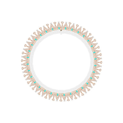 Wholesale Diamond-shaped enamel openwork choker necklace - 18K Gold Plated Factory Price