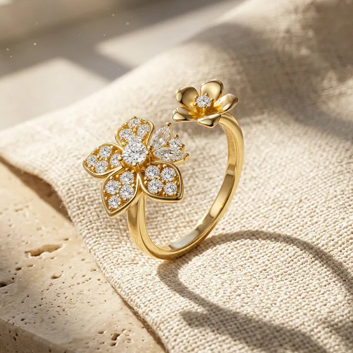 925 Silver Open Ring | Moissanite or CZ