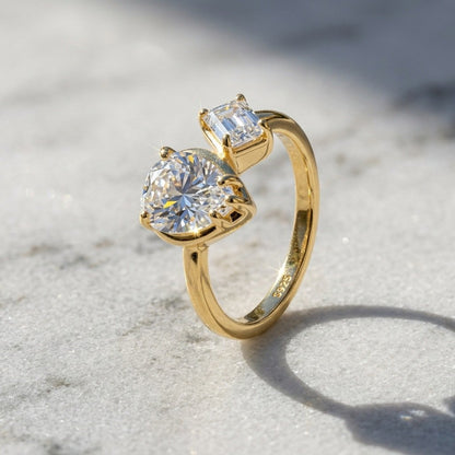 925 Silver Minimalist Ring | Moissanite or CZ
