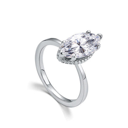 925 Silver Fashion Marquise Ring | Moissanite or CZ