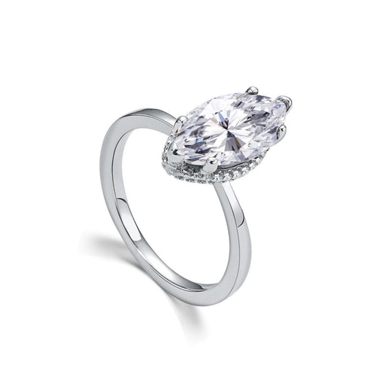 925 Silver Fashion Marquise Ring | Moissanite or CZ